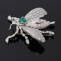 Platinum, Emerald & Diamond Bumble Bee Brooch - Sold for $5,440 on 05-24-2025 (Lot 297).jpg